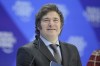 President of Argentina Javier Milei delivers speech at the Annual Meeting of World Economic Forum in Davos, Switzerland, Wednesday, Jan. 17, 2024. The annual meeting of the World Economic Forum is taking place in Davos from Jan. 15 until Jan. 19, 2024.(AP Photo/Markus Schreiber)