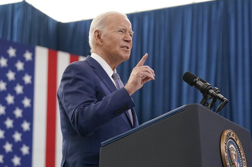 President Joe Biden speaks in Raleigh, N.C., Thursday, Jan. 18, 2024. Biden is visiting North Carolina to highlight $82 million in new spending to connect 16,000 households and businesses to high-speed internet. Biden's reelection campaign is making winning North Carolina and its 16 electoral votes a top priority in this year's presidential election. (AP Photo/Manuel Balce Ceneta)