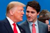 Former U.S. president Donald Trump, left, and Canadian Prime Minister Justin Trudeau talk prior to a NATO round able meeting at The Grove hotel and resort in Watford, Hertfordshire, England, Wednesday, Dec. 4, 2019. As the United States election cycle goes into full swing ahead of a pivotal election later this year, federal Liberals north of the border have been increasingly comparing Canadian Conservatives to Trump Republicans. THE CANADIAN PRESS/AP-Frank Augstein