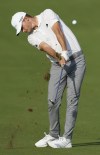 Nicolai Hojgaard of Denmark plays his second shot on the 14th hole during the third round of the Hero Dubai Desert Classic golf tournament, in Dubai, United Arab Emirates, Saturday, Jan. 20, 2024. (AP Photo/Kamran Jebreili)
