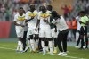Senegal's head coach Aliou Cissé, right, talks with captain Kalidou Koulibaly during the African Cup of Nations Group C soccer match between Senegal and Cameroon, at the Charles Konan Banny stadium in Yamoussoukro, Ivory Coast, Friday, Jan. 19, 2024. (AP Photo/Sunday Alamba)
