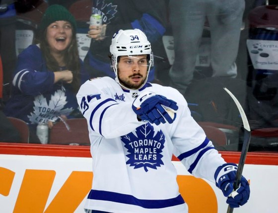 Toronto Maple Leafs forward Auston Matthews is leading the Rocket Richard race. (Jeff McIntosh / The Canadian Press files)