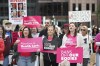 FILE - Supporters of Issue 1, the Right to Reproductive Freedom amendment, attend a rally in Columbus, Ohio, Oct. 8, 2023. The Biden campaign is betting big on abortion rights as a major driver in the 2024 presidential election. But the economy, foreign policy, immigration and inflation are also major issues for voters, as Biden tries to boost his low poll numbers. (AP Photo/Joe Maiorana, File)