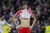 Almeria's Edgar Gonzalez reacts after Real Madrid's Dani Carvajal scoring his side's third goal during a Spanish La Liga soccer match between Real Madrid and Almeria at the Santiago Bernabeu stadium in Madrid, Spain, Sunday, Jan. 21, 2024. (AP Photo/Bernat Armangue )