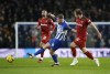 Brighton and Hove Albion's Evan Ferguson and Wolverhampton Wanderers' Craig Dawson, right, battle for the ball during the English Premier League soccer match between Brighton and Hove Albion and Wolverhampton Wanderers at the American Express Stadium, Brighton, England, Monday Jan. 22, 2024. (Adam Davy/PA via AP)
