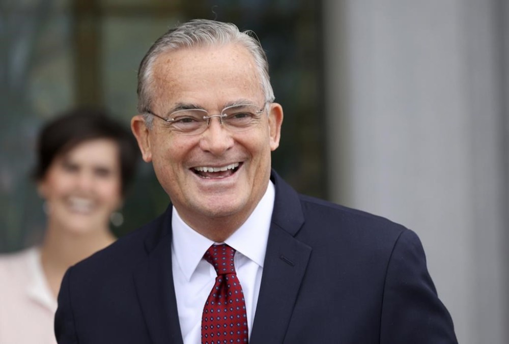 Elder Patrick Kearon, of the Quorum of the Twelve Apostles of the Church of Jesus Christ of Latter-day Saints, arrives at the Orem Utah Temple dedication in Orem, Utah, Sunday, Jan. 21, 2024. Kearon is the newest Latter-day Saint Apostle. (Kristin Murphy/The Deseret News via AP)