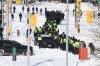 A judge's declaration that the federal government was unjustified in using Canada's emergency legislation to quell a weeks-long protest in Ottawa has left the administrator of a downtown church feeling the court disregarded infringements of her rights. A lineup of police officers assemble on Colonel By Drive near the truck blockade in Ottawa, on Friday, Feb. 18, 2022. THE CANADIAN PRESS/Justin Tang