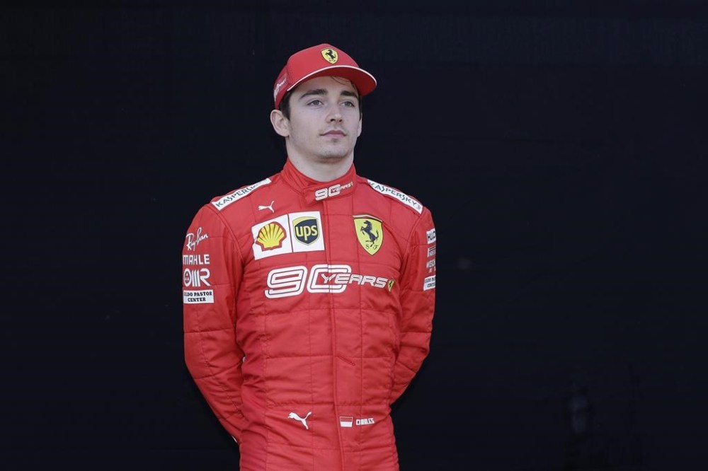 Ferrari driver Charles Leclerc of Monaco poses for a photo ahead of the Australian Grand Prix in Melbourne, Australia, Thursday, March 14, 2019. Leclerc has signed a new multi-year contract with Ferrari on Thursday, Jan. 25, 2024. Ferrari has not revealed the length of Leclerc’s new contract but he says he will stay with the famous Scuderia for “several more seasons.” (AP Photo/Rick Rycroft)