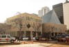 Police surround City Hall during an investigation, in Edmonton, Tuesday, Jan. 23, 2024. A man facing weapons charges after a gun was fired and a Molotov cocktail ignited in Edmonton city hall will have a bail hearing next week. THE CANADIAN PRESS/Jason Franson