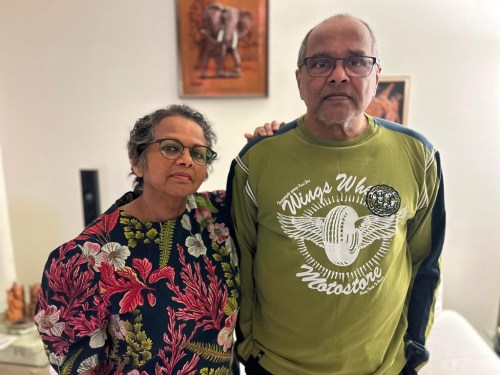 Padma Ranjan, left, of Richmond, B.C. is one of more than 4,000 people who have given blood since a ban on donors who had spent extensive time in the U.K., Ireland or France in the 1980s and 1990s was lifted on Dec. 4. She is pictured with her husband, Jaya Ranjan, who required blood transfusions due to an illness. THE CANADIAN PRESS/HO-Ramesh Ranjan *MANDATORY CREDIT*