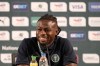 Nigeria's Moses Simon speaks during a media conference in Abidjan, Ivory Coast, Friday, Jan. 26, 2024. Nigeria will play the African Cup of Nations round of 16 soccer match against Cameron on Saturday, Jan. 27, 2024. (AP Photo/Sunday Alamba)