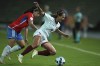 FILE - Venezuela's Deyna Castellanos, right, and Chile's Karen Araya fight for the ball during a Women's Copa America soccer match in Armenia, Colombia, Sunday, July 24, 2022. Bay FC of the National Women's Soccer League has acquired attacking midfielder Deyna Castellanos from Manchester City. The expansion team announced on Friday, Jan. 26, 2024, that it signed the Venezuelan to a contract through 2026 with an option for another year.(AP Photo/Dolores Ochoa, File)