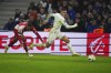 Marseille's Vitor Oliveira Vitinha, rigjht, and Monaco's Thilo Kehrer challenge for the ball during the French League One soccer match between Marseille and Monaco at the Stade Velodrome in Marseille, France, Saturday, Jan. 27, 2024. (AP Photo/Daniel Cole)