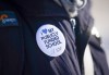 The Saskatchewan Teachers' Federation says there will be rotating full-day strikes Thursday at various schools throughout the province. A person wears a Saskatchewan Teachers' Federation button during a provincewide, one-day strike organized by members of Saskatchewan Teachers' Federation in Saskatoon, on Tuesday, Jan. 16, 2024. THE CANADIAN PRESS/Heywood Yu