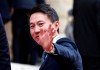 File - TikTok CEO Shou Zi Chew waves as he attends the Paris Peace Forum, in Paris, Nov. 10, 2023. The CEOs of Meta, TikTok, X and other social media companies are testifying before the Senate Judiciary Committee on Wednesday about child safety on their platforms. (Stephanie Lecocq, Pool via AP, File)