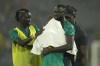Senegal players react to their loss at the end of the African Cup of Nations round of 16 soccer match between Senegal and Ivory Coast, at the Charles Konan Banny stadium in Yamoussoukro, Ivory Coast, Monday, Jan. 29, 2024. (AP Photo/Themba Hadebe)