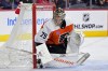 Philadelphia Flyers' goaltender Carter Hart guards the net during an NHL hockey game against the Colorado Avalanche, Saturday, Jan. 20, 2024, in Philadelphia. Calgary Flames forward Dillon Dube, Philadelphia Flyers goaltender Carter Hart, the New Jersey Devils' Michael McLeod and Cal Foote, and former Ottawa Senator Alex Formenton, all members of the 2018 Canadian world junior team, are facing sexual assault charges. THE CANADIAN PRESS/AP, Derik Hamilton