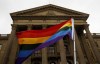 Protestors take part in a Gay Straight Alliance rally at the Alberta Legislature in Edmonton on Wednesday June 19, 2019. Alberta Premier Danielle Smith has announced changes to rules surrounding transgender youth. THE CANADIAN PRESS/Jason Franson