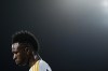 Real Madrid's Vinicius Junior concentrates during the Spanish La Liga soccer match between Getafe and Real Madrid at the Coliseum Alfonso Perez stadium in Getafe, Spain, Thursday, Feb. 1, 2024. (AP Photo/Manu Fernandez)