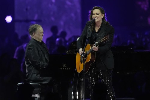 Brandy Clark performs during MusiCares Person of the Year honoring Jon Bon Jovi on Friday, Feb. 2, 2024, in Los Angeles. (AP Photo/Chris Pizzello)