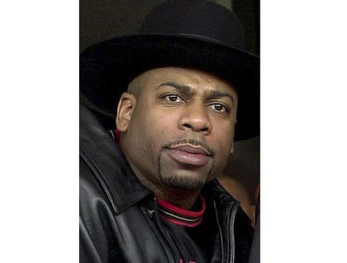 FILE - Jam Master Jay, a.k.a. Jason Mizell is seen in Los Angeles in this Feb. 25, 2002, file photo. A convicted drug dealer reluctantly testified Monday, Feb. 5, 2024 that Jam Master Jay — known for his anti-drug advocacy as part of the groundbreaking rap group Run-DMC — got involved in cocaine trafficking to pay his bills. Ralph Mullgrav gave the first public testimony about the alleged drug dealing that prosecutors claim was the reason why Jam Master Jay was shot dead in his studio in October 2002. (AP Photo/Krista Niles, File)