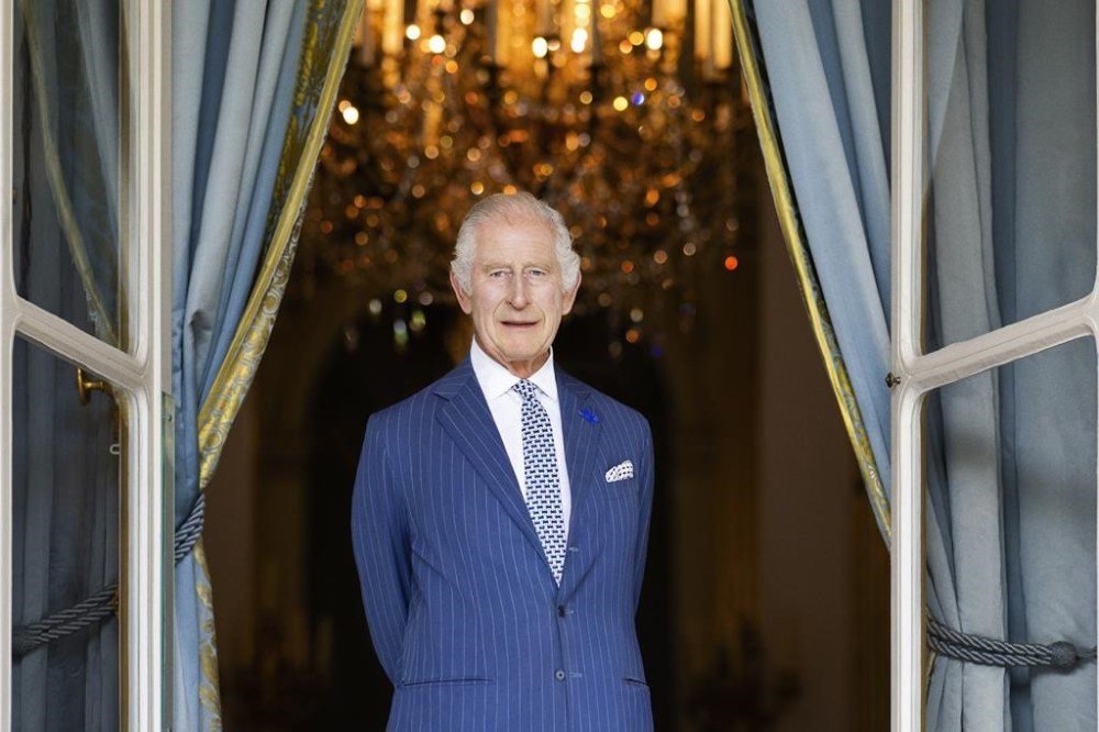 Undated handout photo provided by Buckingham Palace of King Charles III during the state tour of France in September 2023. King Charles III has been diagnosed with a form of cancer and has begun treatment, Buckingham Palace says on Monday, Feb. 5, 2024. The palace says the cancer is not related to the king's recent treatment for a benign prostate condition. It did not say what form of cancer the 75-year-old monarch has. It said Charles