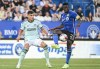 CF Montreal's Victor Wanyama, right, wins the ball from Atlanta United's Miguel Berry during first half MLS soccer action in Montreal, Saturday, July 8, 2023. THE CANADIAN PRESS/Graham Hughes