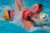 Australia's goalkeeper Lea Yanitsas (1) and Hannah Buckling (3) battle with Canada's Elyse Lemay-Lavoie (8) during a classification round women's water polo match at the 2020 Summer Olympics, Thursday, Aug. 5, 2021, in Tokyo, Japan. The Canadian women’s water polo team improved to 2-and-0 at the world aquatics championships with a 20-5 win over Great Britain on Tuesday. THE CANADIAN PRESS/AP/Mark Humphrey