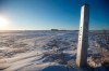 A border marker is shown just outside of Emerson, Man. on Thursday, Jan. 20, 2022. A Calgary man has been arrested for human smuggling after police allege he picked up a group of foreign nationals who had crossed into Manitoba from the United States by foot. THE CANADIAN PRESS/John Woods