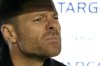 Leverkusen's head coach Xabi Alonso arrives for the German soccer cup quarterfinal match between Bayer 04 Leverkusen and VfB Stuttgart at the BayArena in Leverkusen, Germany, Tuesday, Feb. 6, 2024. (AP Photo/Martin Meissner)