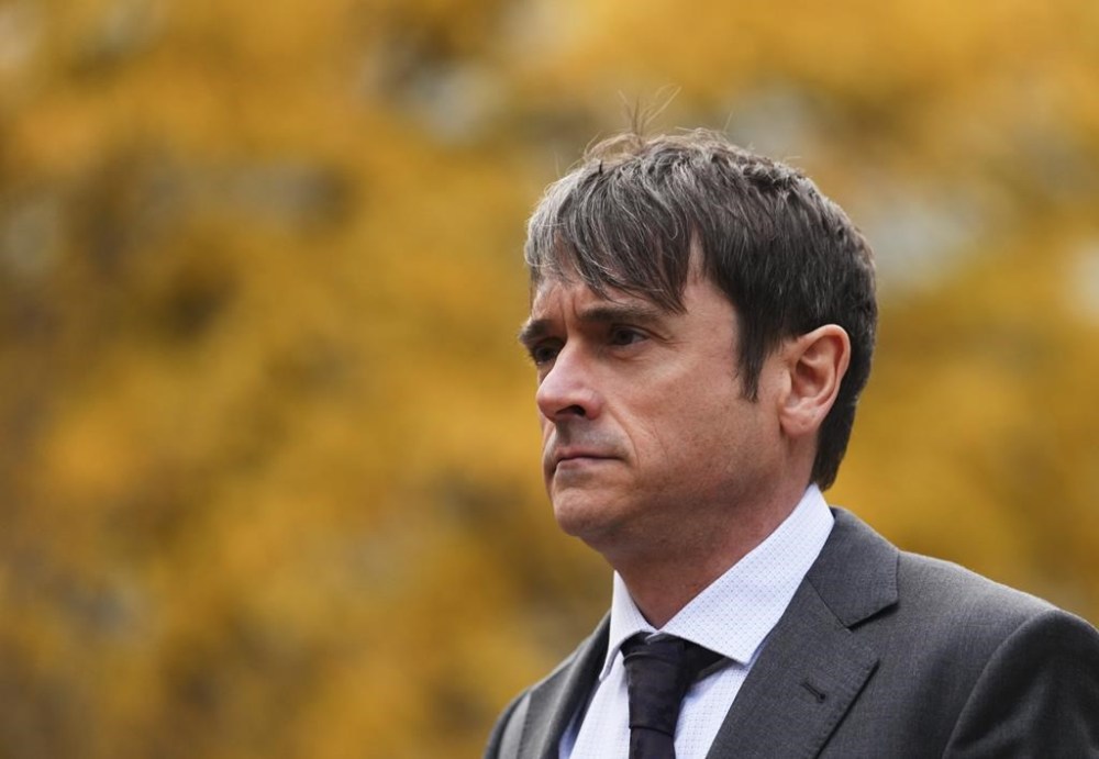 Cameron Jay Ortis arrives to the Ottawa Courthouse in Ottawa on Friday, Nov. 3, 2023. A former RCMP intelligence official is slated to learn his fate today after being convicted of breaching Canada's secrets law. THE CANADIAN PRESS/Sean Kilpatrick