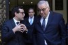 French Foreign Minister Stephane Sejourne, left, speaks with his Lebanese counterpart Abdallah Bouhabib, in Beirut, Lebanon, Tuesday, Feb. 6, 2024. Sejourne arrived in Beirut earlier in the day on an official visit to discuss the situation in the Middle East and tensions along the Lebanon-Israel border. (AP Photo/Hussein Malla)