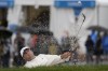 Scottie Scheffler hits from a bunker toward the 18th green at Pebble Beach Golf Links during the third round of the AT&T Pebble Beach National Pro-Am golf tournament in Pebble Beach, Calif., Saturday, Feb. 3, 2024. (AP Photo/Ryan Sun)