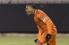 Hamilton Forge FC forward Terran Campbell (14) celebrates a goal against Chivas Guadalajara during round one of the 2024 CONCACAF Champions Cup in Hamilton, Ont. on Wednesday, February 7, 2024. THE CANADIAN PRESS/Nick Iwanyshyn
