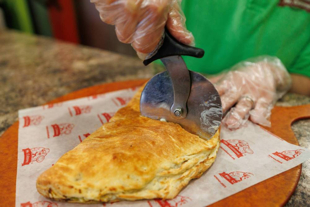 Mr Calzone specializes in Middle Eastern spices and different sizes of calzones.