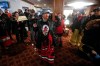 JOHN WOODS / WINNIPEG FREE PRESS
Tara Martinez speaks as people gather in the lobby of the Marlborough Hotel to rally in support of a woman who was allegedly detained by security and handcuffed with a zip lock at the hotel in Winnipeg Sunday, January  21, 2024. A video was posted to social media which allegedly shows the incident.

Reporter: tyler