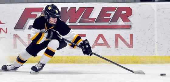 Brandon Wheat Kings forward Byrnn Rice leads her second-place team in scoring with 17 goals and six assists. (Jules Xavier/The Brandon Sun)