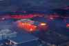 In this image made from video, volcanic activity is seen in Grindavik, Iceland, Sunday, Jan. 14, 2024. (Bjorn Steinbekk via AP)