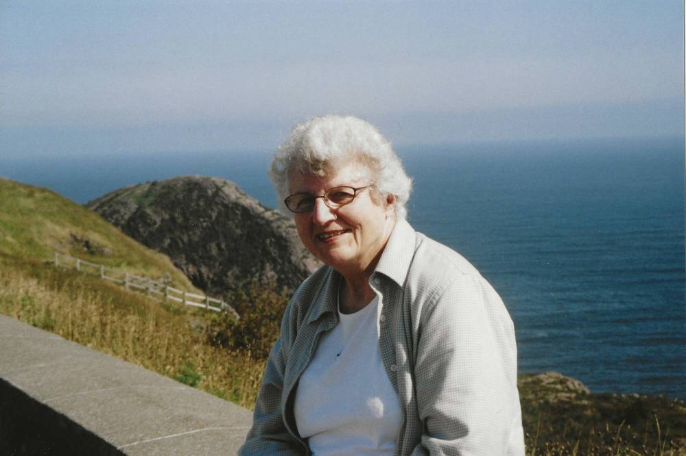 SUPPLIED
Longtime University of Manitoba educator and researcher Vivian Bruce, seen here in Newfoundland in 2000, died in October at the age of 92.