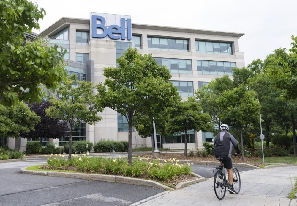 BCE Inc. headquarters is seen in Montreal on Thursday August 3, 2023. THE CANADIAN PRESS/Christinne Muschi