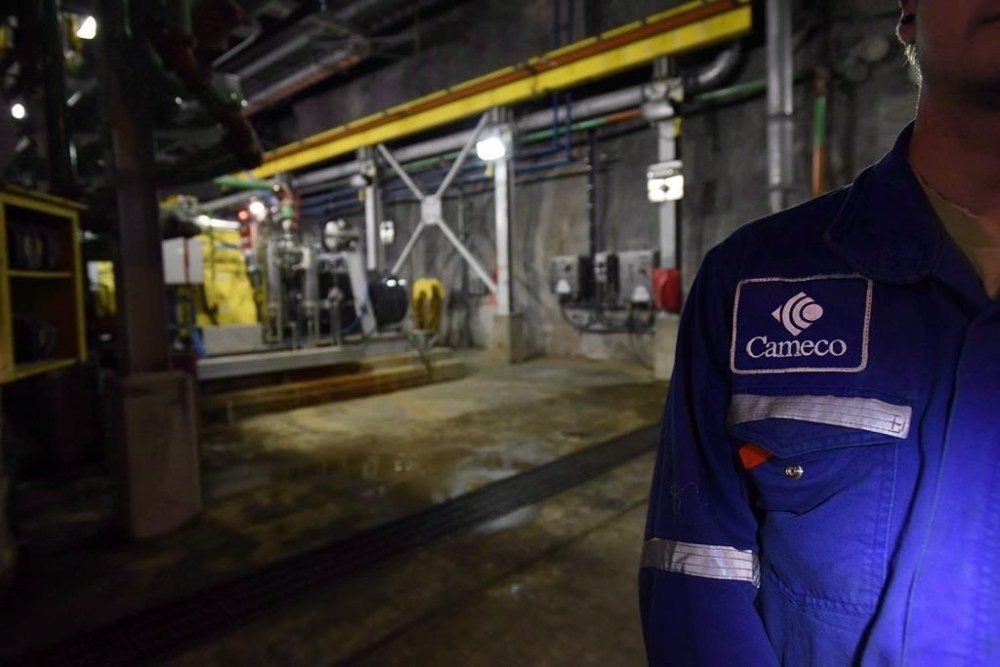 A Cameco employee is shown during a Cameco media tour of the uranium mine in Cigar Lake, Wednesday, September 23, 2015. THE CANADIAN PRESS/Liam Richards