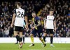 Bournemouth's Marcos Senesi, center, celebrates scoring during the English Premier League soccer match between Fulham and Bournemouth at Craven Cottage, London, Saturday Feb. 10, 2024. (Zac Goodwin/PA via AP)