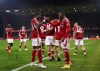 Nottingham Forest's Callum Hudson-Odoi, right, celebrates with team-mate Anthony Elanga after scoring their side's second goal of the game during the English Premier League soccer match between Newcastle United and Nottingham Forest at the City Ground in Nottingham, Saturday Feb. 10, 2024. (Bradley Collyer/PA via AP)
