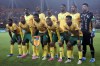 The team from South Africa pose for a group photo before the African Cup of Nations third place soccer match between South Africa and DR Congo, at the Felix Houphouet-Boigny in Abidjan, Ivory Coast, Saturday, Feb. 10, 2024. (AP Photo/Sunday Alamba)