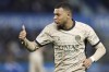 PSG's Kylian Mbappe reacts during the French League One soccer match between Strasbourg and Paris Saint-Germain at Stade de la Meinau stadium in Strasbourg, France, Friday, Feb. 2, 2024. (AP Photo/Jean-Francois Badias)