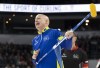 The opening draw of the 2024 Canadian men's curling championship will feature a rematch of Alberta rivals. Alberta's Kevin Koe reacts to a shot on his way to being defeated by Ontario’s Mike McEwan in playoff action at the 2023 Tim Hortons Brier in London, Ont. on Friday March 10, 2023.THE CANADIAN PRESS/Frank Gunn