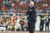 FILE - Then Philippines' head coach Sven- Goran Eriksson, reacts during the AFF Suzuki Cup semifinal match between Vietnam and Philippines at My Dinh stadium in Hanoi, Vietnam, on Dec. 6, 2018. Sven-Goran Eriksson will finally get a chance to take charge of Liverpool. The Swedish coach said last month that he has cancer and might have less than a year to live. Eriksson is a Liverpool fan and has said his dream has always been to manage the English club. Now Liverpool has announced that Eriksson will be part of the management team for a “Legends” match against Ajax at Anfield on March 23. (AP Photo/Minh Hoang)