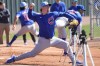 Chicago Cubs pitcher Mark Leiter Jr. throws during a MLB baseball spring training workout, Wednesday, Feb. 14, 2024, in Mesa, Ariz. (AP Photo/Matt York)