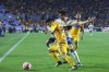 Jesus Angulo of Mexico's Tigres, left, and Brian White of Canada's Vancouver Whitecaps compete for the ball during a CONCACAF Champions Cup soccer match in Monterrey, Mexico, Wednesday, Feb. 14, 2024. (AP Photo/Jorge Mendoza)
