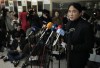 Hwangbo Kwan, technical director of the Korea Football Association (KFA), speaks during a press conference after a meeting to assess South Korea's men's national team's performance at the recent Asian Football Confederation Asian Cup at the KFA headquarters in Seoul, South Korea, Thursday, Feb. 15, 2024. KFA officials have recommended Jurgen Klinsmann be fired as head coach of the South Korean national team after an Asian Cup semifinal exit and reports of infighting among star players. (AP Photo/Ahn Young-joon)